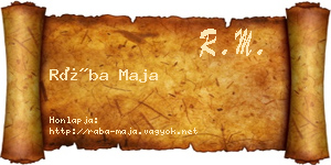 Rába Maja névjegykártya